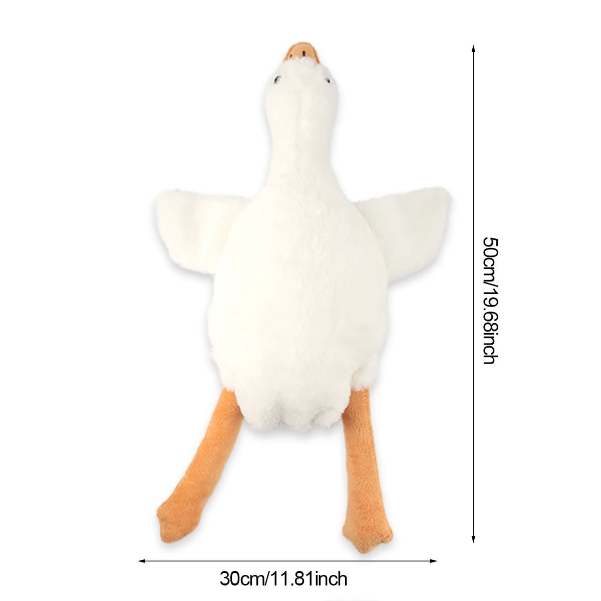 50cm Soft Goose Plush Toy for Cats Dogs Relax Pet Companion Anxiety - Relieving Dog Buddy Energy Release Gift for Pets - Deems