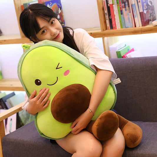 New Cute Avocado Plush Toy Doll Children's Sleeping Pillow Large Doll Holiday Gift Kawaii Creative Fruit Rag Doll Cushion - Deems