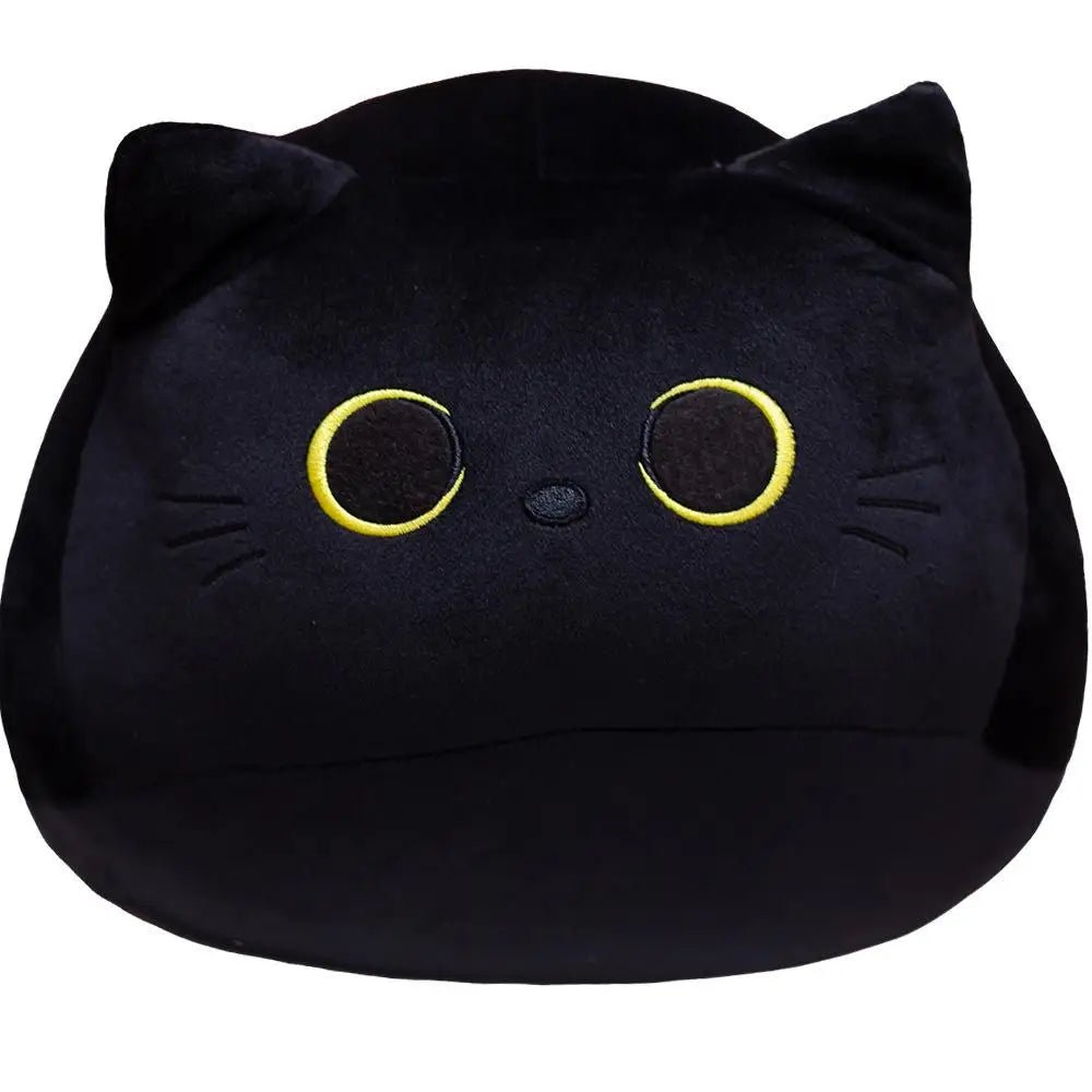 25cm Kawaii Black Cat Plush Toy Soft Stuffed Animal Pillow Black Cat Plush Doll Baby Toys Plushie Christmas Gift for Kids Girls - Deems