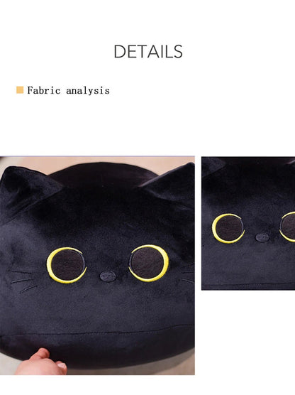 25cm Kawaii Black Cat Plush Toy Soft Stuffed Animal Pillow Black Cat Plush Doll Baby Toys Plushie Christmas Gift for Kids Girls - Deems