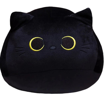 25cm Kawaii Black Cat Plush Toy Soft Stuffed Animal Pillow Black Cat Plush Doll Baby Toys Plushie Christmas Gift for Kids Girls - Deems