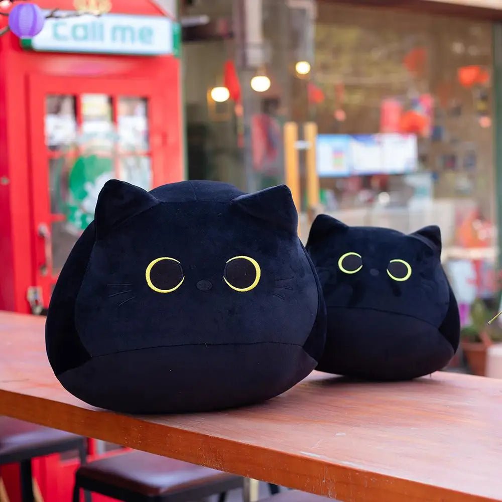 25cm Kawaii Black Cat Plush Toy Soft Stuffed Animal Pillow Black Cat Plush Doll Baby Toys Plushie Christmas Gift for Kids Girls - Deems