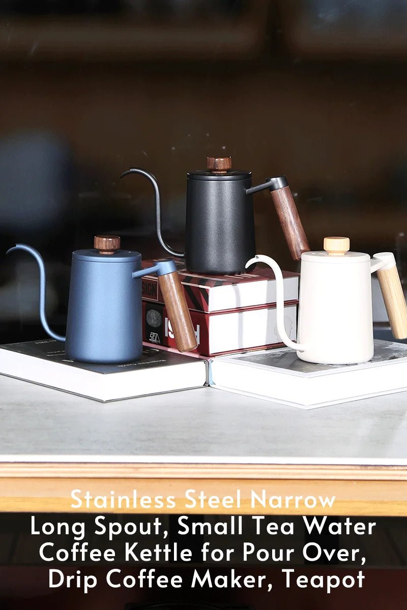 304 Stainless Steel 600ml Long Gooseneck Spout Barista Espresso Coffee Maker Kettle Teapot Accessories Tools - Deems