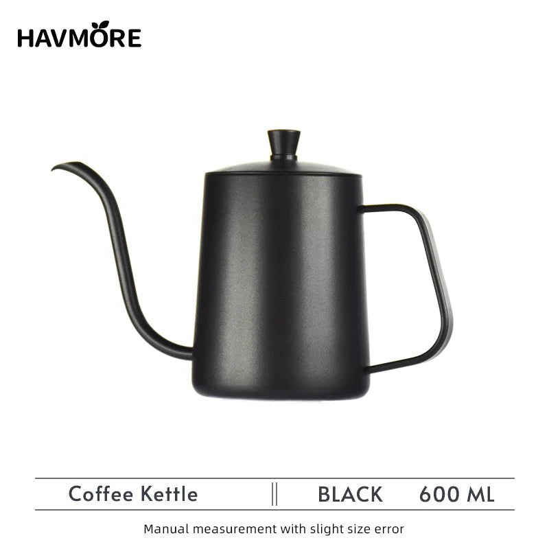 304 Stainless Steel 600ml Long Gooseneck Spout Barista Espresso Coffee Maker Kettle Teapot Accessories Tools - Deems