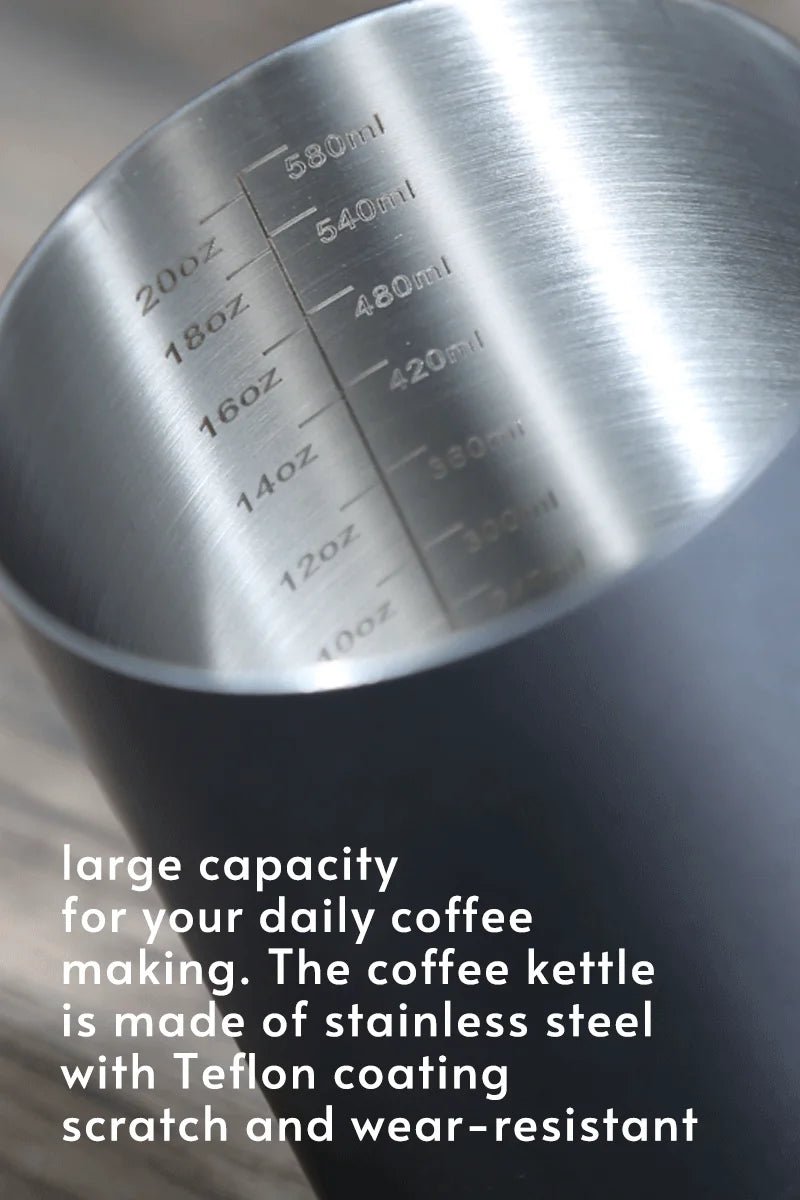 304 Stainless Steel 600ml Long Gooseneck Spout Barista Espresso Coffee Maker Kettle Teapot Accessories Tools - Deems