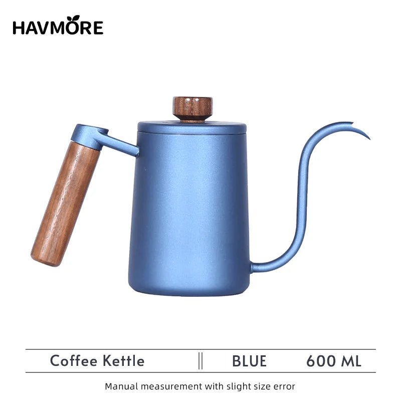 304 Stainless Steel 600ml Long Gooseneck Spout Barista Espresso Coffee Maker Kettle Teapot Accessories Tools - Deems