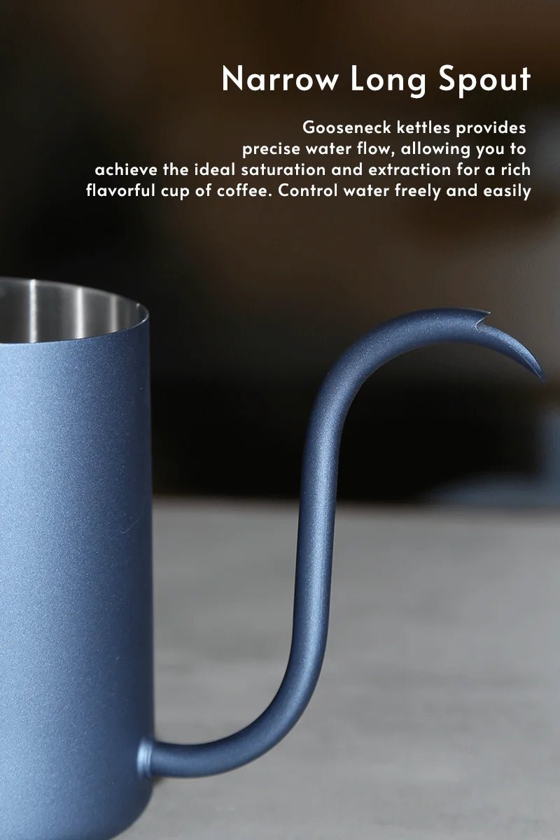 304 Stainless Steel 600ml Long Gooseneck Spout Barista Espresso Coffee Maker Kettle Teapot Accessories Tools - Deems
