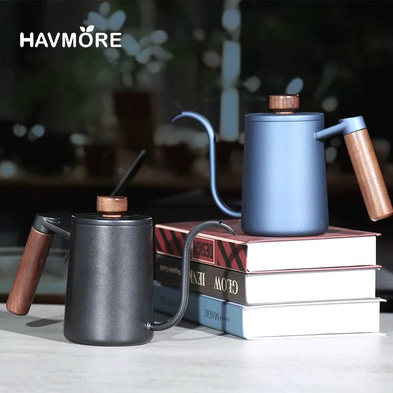 304 Stainless Steel 600ml Long Gooseneck Spout Barista Espresso Coffee Maker Kettle Teapot Accessories Tools - Deems