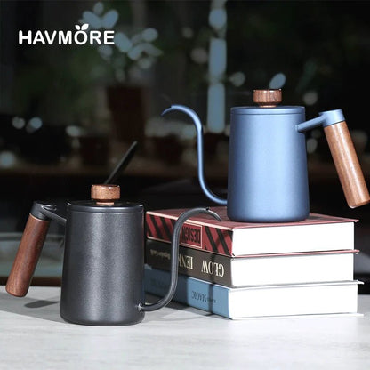 304 Stainless Steel 600ml Long Gooseneck Spout Barista Espresso Coffee Maker Kettle Teapot Accessories Tools - Deems