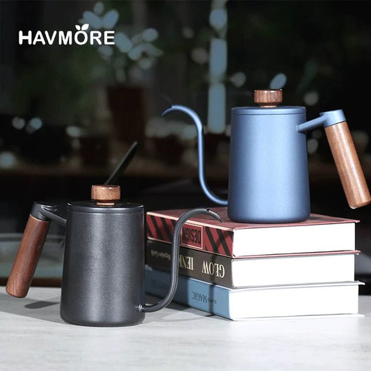 304 Stainless Steel 600ml Long Gooseneck Spout Barista Espresso Coffee Maker Kettle Teapot Accessories Tools - Deems