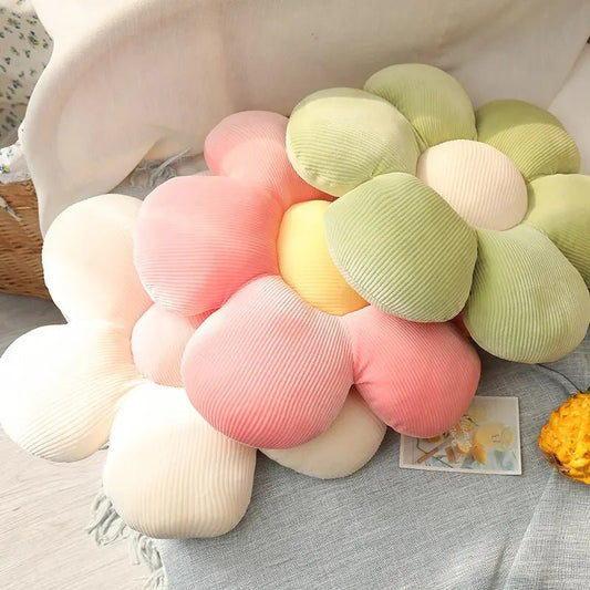 35CM Colorful Flowers Plush Pillow Plant Petal Cushion Stuffed Toys for Girls Baby Home Decor Gift - Deems