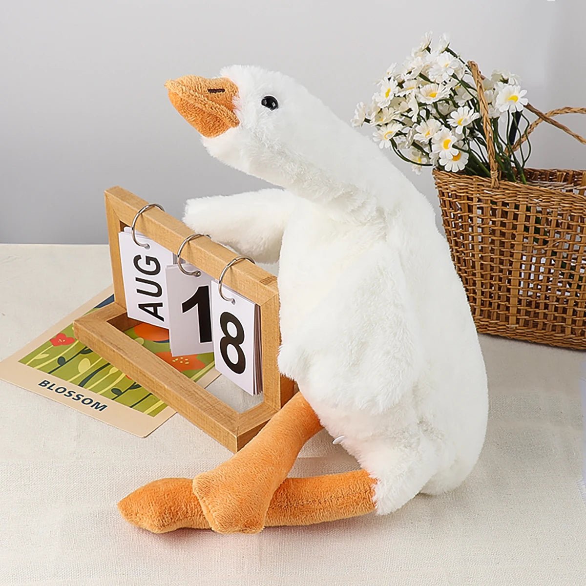 50cm Soft Goose Plush Toy for Cats Dogs Relax Pet Companion Anxiety - Relieving Dog Buddy Energy Release Gift for Pets - Deems