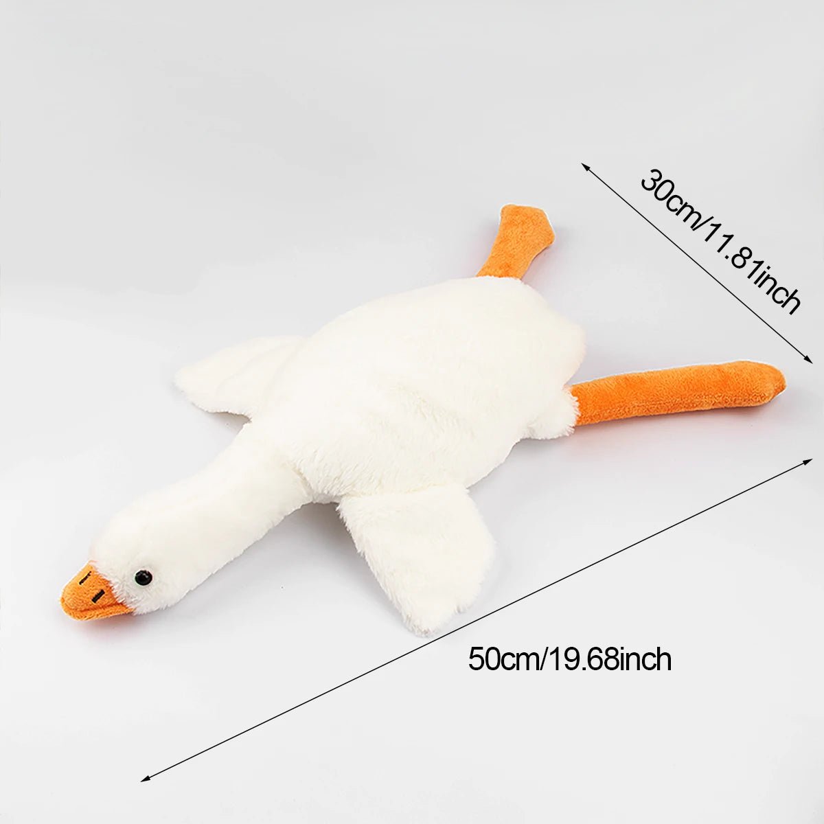 50cm Soft Goose Plush Toy for Cats Dogs Relax Pet Companion Anxiety - Relieving Dog Buddy Energy Release Gift for Pets - Deems