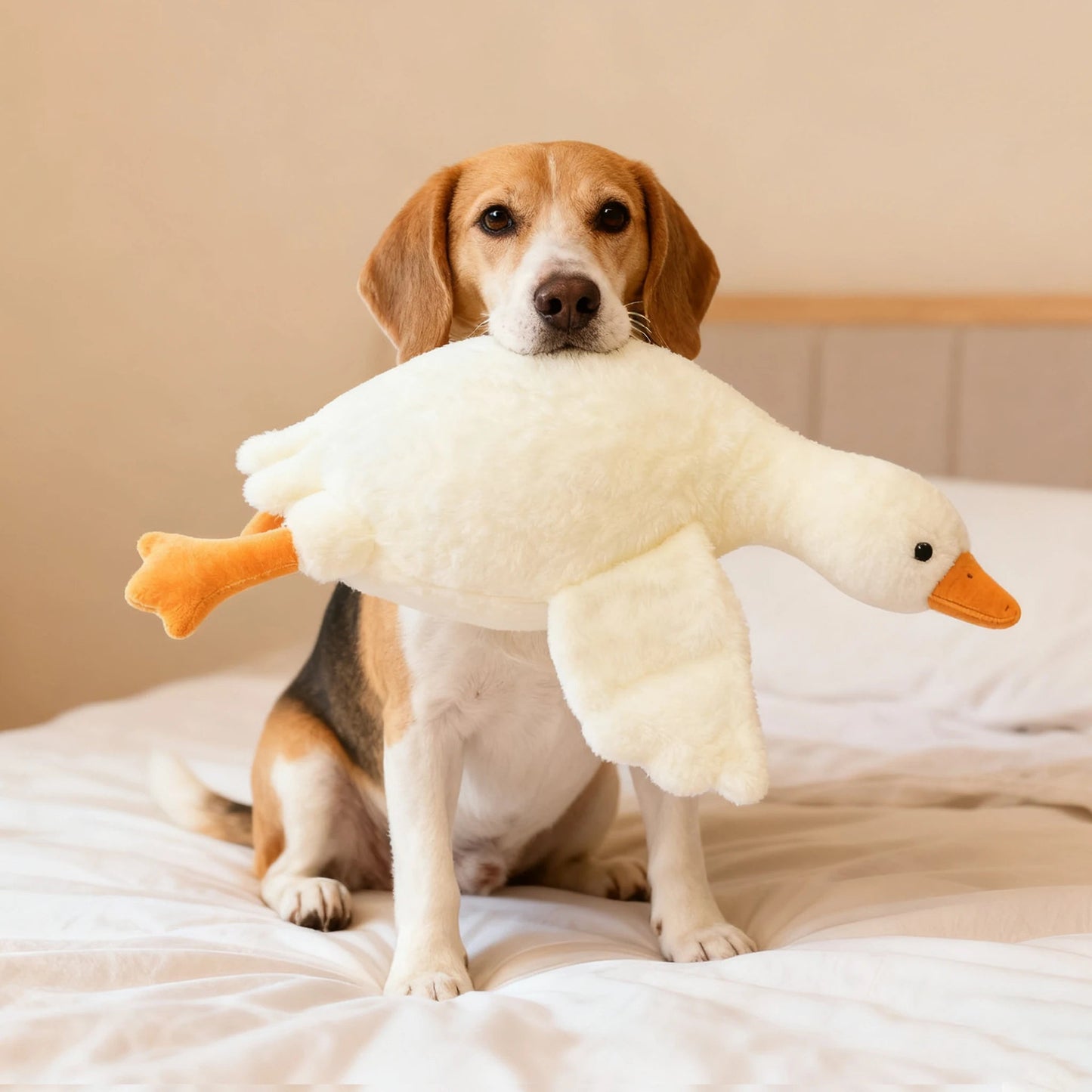 50cm Soft Goose Plush Toy for Cats Dogs Relax Pet Companion Anxiety - Relieving Dog Buddy Energy Release Gift for Pets - Deems