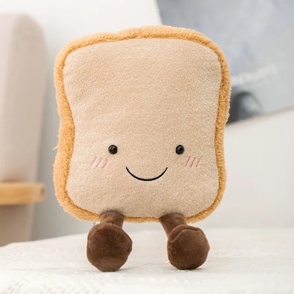 New Cartoon Egg Stuffed Toy Expression Food Bread Toast Series Breakfast Doll Fun Decoration Pillow Baby Comfort Doll Xmas Gifts