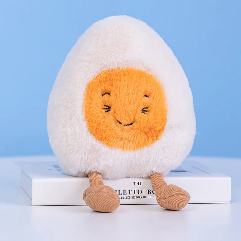 New Cartoon Egg Stuffed Toy Expression Food Bread Toast Series Breakfast Doll Fun Decoration Pillow Baby Comfort Doll Xmas Gifts