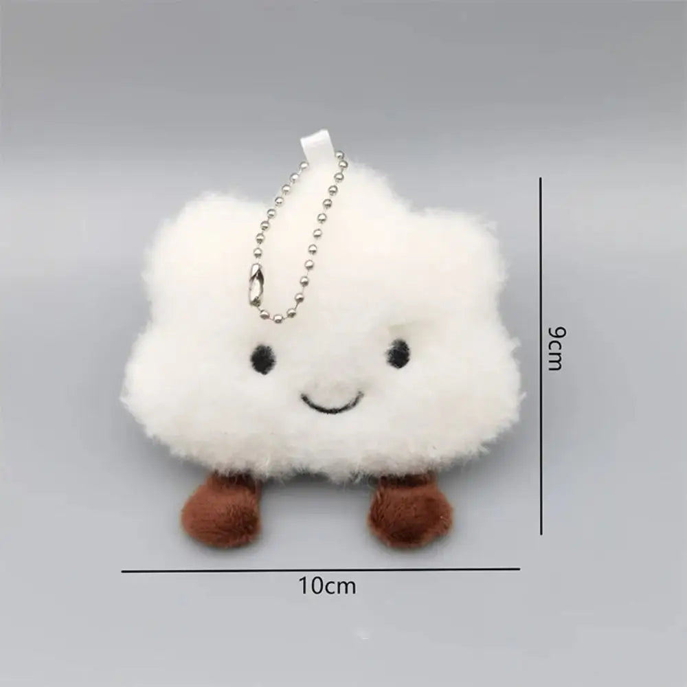 Cute Cartoon Cloud Keychain Stuffed Toys Couple Pendant Couple Key Chain Student Backpack Key Ring Jewelry Accessories Gifts