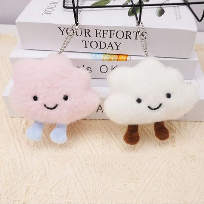 Cute Cartoon Cloud Keychain Stuffed Toys Couple Pendant Couple Key Chain Student Backpack Key Ring Jewelry Accessories Gifts