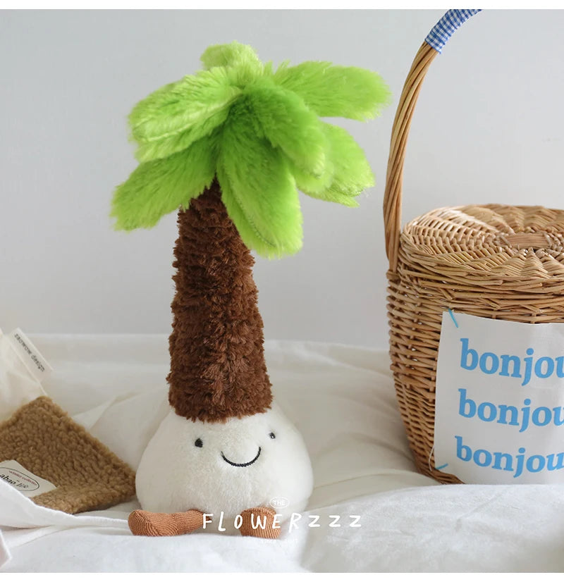 JELLYCAT Lemonade Coconut Plushies Very Soft Palm Tree Red Coral Plush Toy Cartoon Doll Home Decor Xmas Gifts Girl