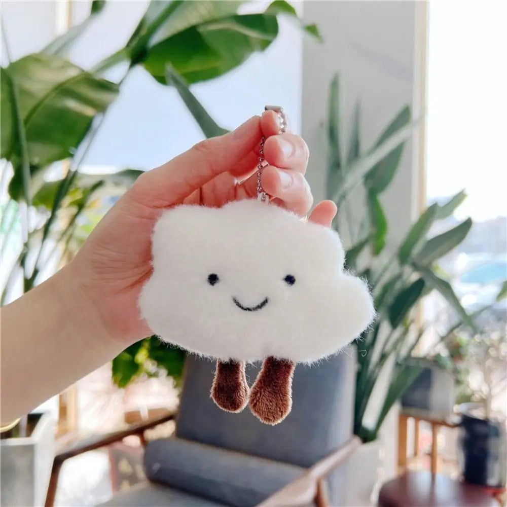 Cute Cartoon Cloud Keychain Stuffed Toys Couple Pendant Couple Key Chain Student Backpack Key Ring Jewelry Accessories Gifts