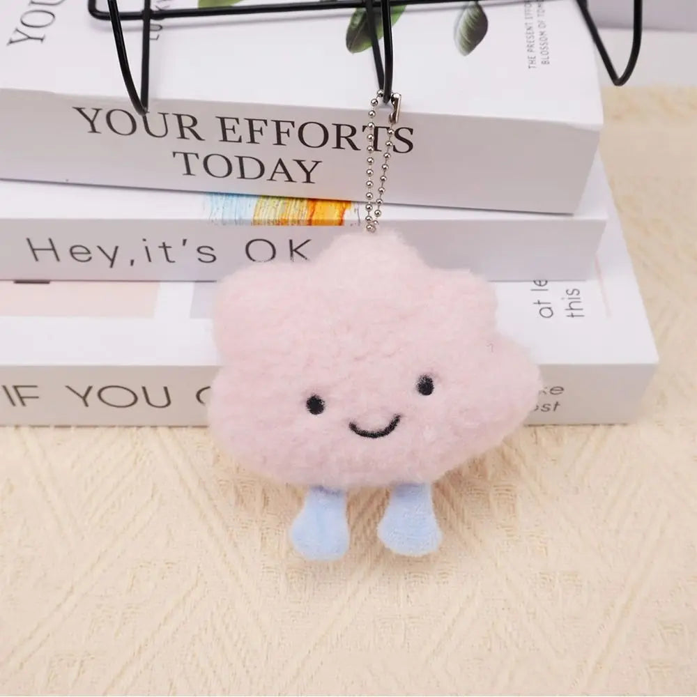Cute Cartoon Cloud Keychain Stuffed Toys Couple Pendant Couple Key Chain Student Backpack Key Ring Jewelry Accessories Gifts