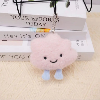 Cute Cartoon Cloud Keychain Stuffed Toys Couple Pendant Couple Key Chain Student Backpack Key Ring Jewelry Accessories Gifts