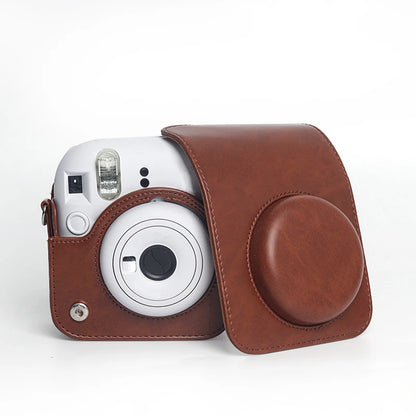 For Instax Mini 12 Camera Case PU Leather Soft Silicone Cover Camera Bag for Fujifilm Film Bag with Shoulder Strap