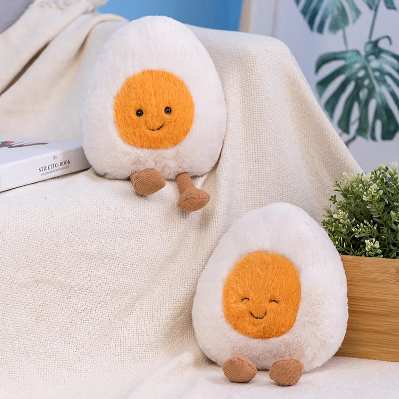 New Cartoon Egg Stuffed Toy Expression Food Bread Toast Series Breakfast Doll Fun Decoration Pillow Baby Comfort Doll Xmas Gifts