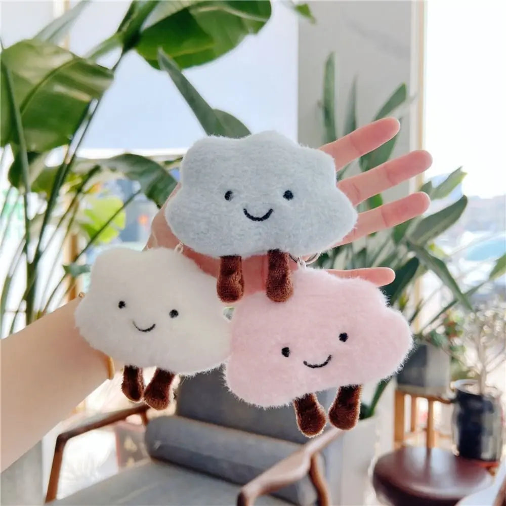 Cute Cartoon Cloud Keychain Stuffed Toys Couple Pendant Couple Key Chain Student Backpack Key Ring Jewelry Accessories Gifts