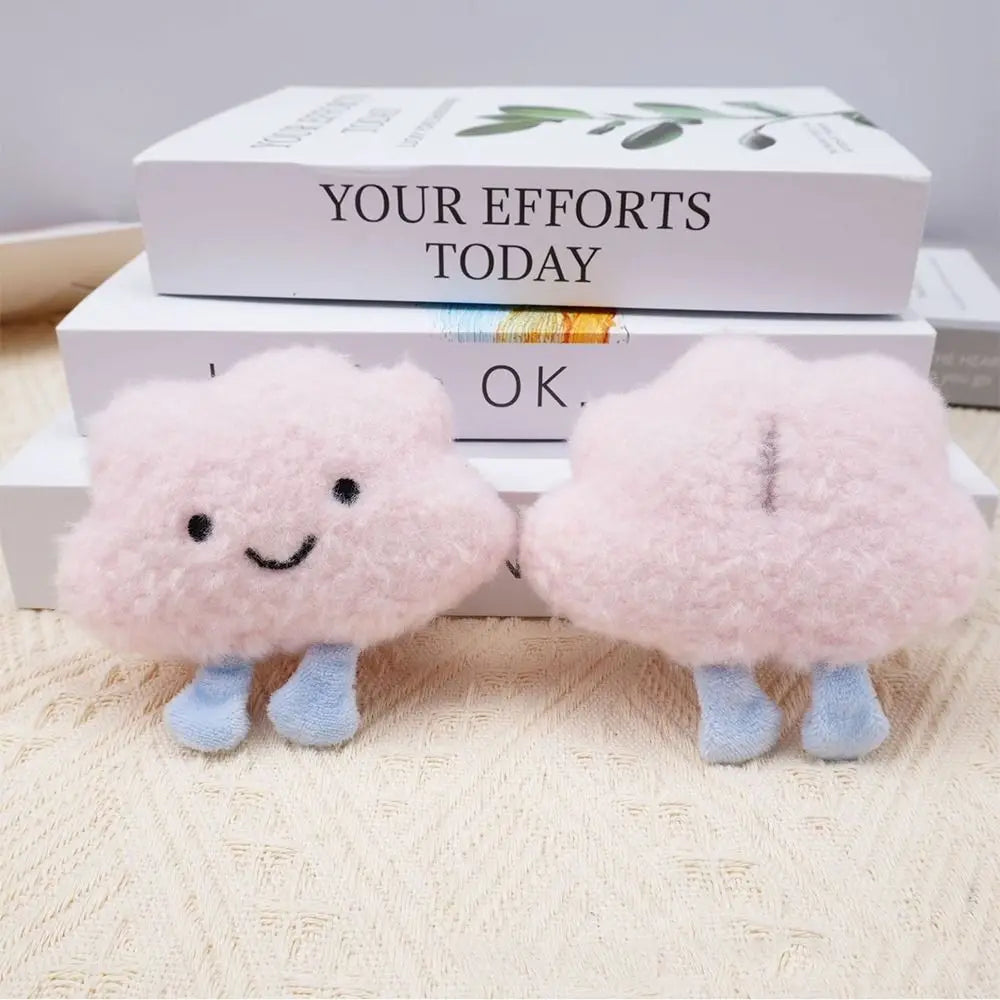 Cute Cartoon Cloud Keychain Stuffed Toys Couple Pendant Couple Key Chain Student Backpack Key Ring Jewelry Accessories Gifts
