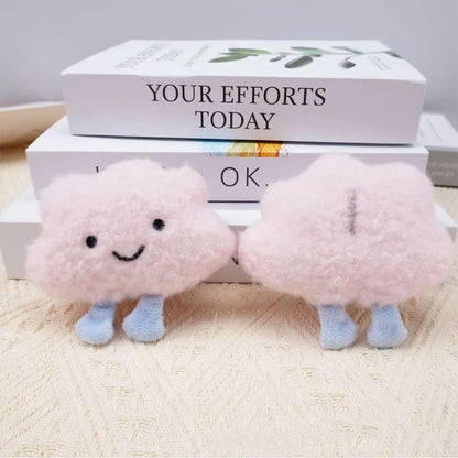 Cute Cartoon Cloud Keychain Stuffed Toys Couple Pendant Couple Key Chain Student Backpack Key Ring Jewelry Accessories Gifts