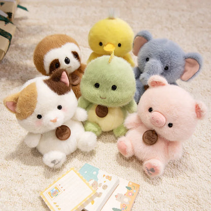 Cute Sitting Animals Red Panda Fox Sloth Cat Plush Toys Soft Plush Dolls Stuffed Capybara Pig Plushie Baby Toys Gifts for Kids