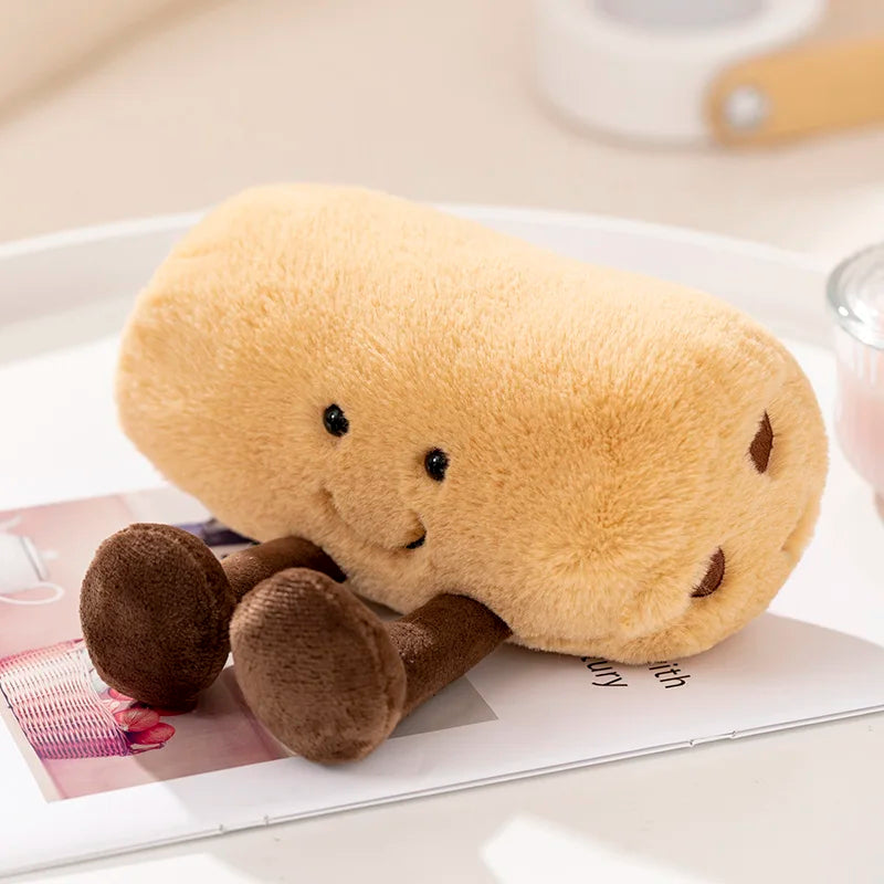 New Cartoon Egg Stuffed Toy Expression Food Bread Toast Series Breakfast Doll Fun Decoration Pillow Baby Comfort Doll Xmas Gifts