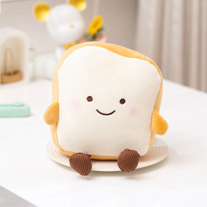 New Cartoon Egg Stuffed Toy Expression Food Bread Toast Series Breakfast Doll Fun Decoration Pillow Baby Comfort Doll Xmas Gifts