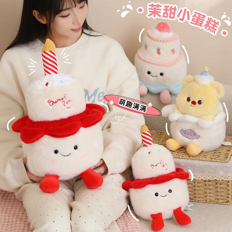 New Cartoon Egg Stuffed Toy Expression Food Bread Toast Series Breakfast Doll Fun Decoration Pillow Baby Comfort Doll Xmas Gifts