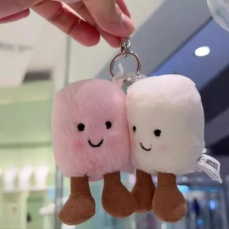 Plush Cotton Cat Candy Two Tone Cute Soft Two Tone Keychain Bag Pendant Plush Accessories Doll Car Pendant Holiday Gift
