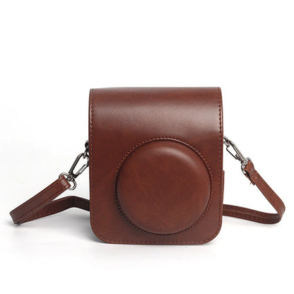 For Instax Mini 12 Camera Case PU Leather Soft Silicone Cover Camera Bag for Fujifilm Film Bag with Shoulder Strap