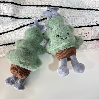 Funny Christmas Tree Plush Toys Cute Cartoon Gingerbread Dolls Soft Star Moon Shape Stuffed for Kids Festival Decor Party Gift