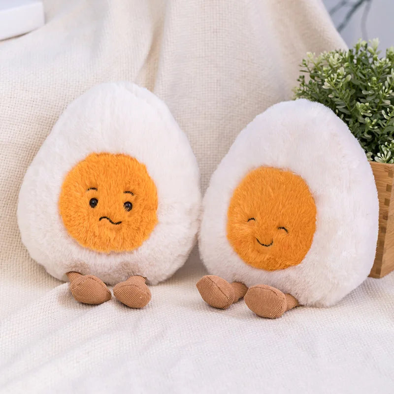 New Cartoon Egg Stuffed Toy Expression Food Bread Toast Series Breakfast Doll Fun Decoration Pillow Baby Comfort Doll Xmas Gifts