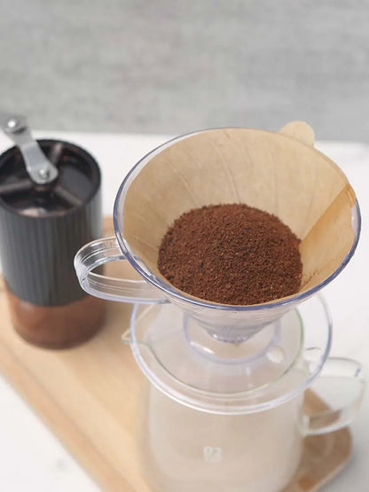 Reusable Coffee Dripper Resin Coffee Filter for Pour Over Barista Coffee Brewing Coffee Funnel Filter Cup1-2Cups/1-4Cups
