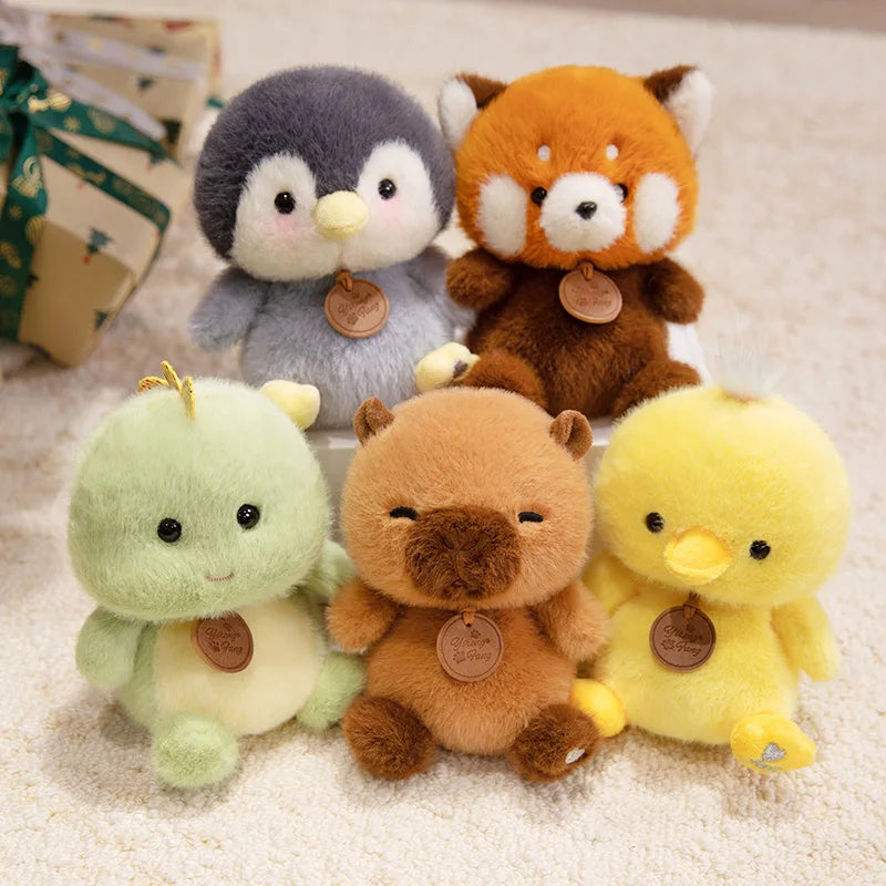 Cute Sitting Animals Red Panda Fox Sloth Cat Plush Toys Soft Plush Dolls Stuffed Capybara Pig Plushie Baby Toys Gifts for Kids