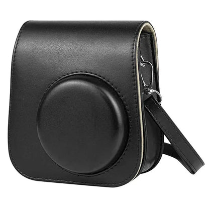For Fujifilm Film Camera Bag for Instax Mini 11 9 8 Camera Case PU Leather Soft Silicone Cover Bag with Shoulder Strap