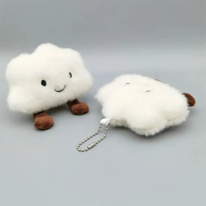 Cute Cartoon Cloud Keychain Stuffed Toys Couple Pendant Couple Key Chain Student Backpack Key Ring Jewelry Accessories Gifts