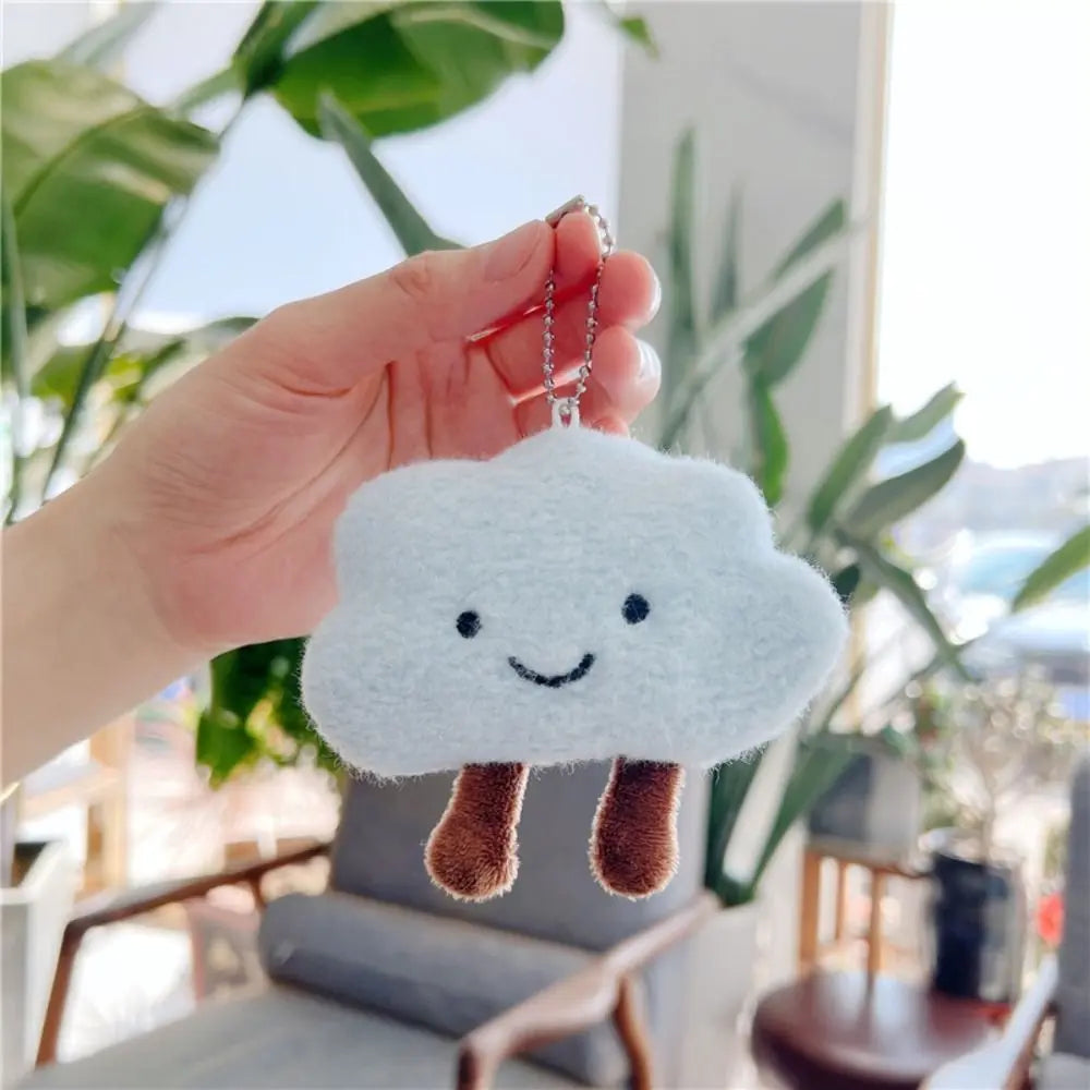 Cute Cartoon Cloud Keychain Stuffed Toys Couple Pendant Couple Key Chain Student Backpack Key Ring Jewelry Accessories Gifts