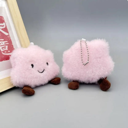 Cute Cartoon Cloud Keychain Stuffed Toys Couple Pendant Couple Key Chain Student Backpack Key Ring Jewelry Accessories Gifts