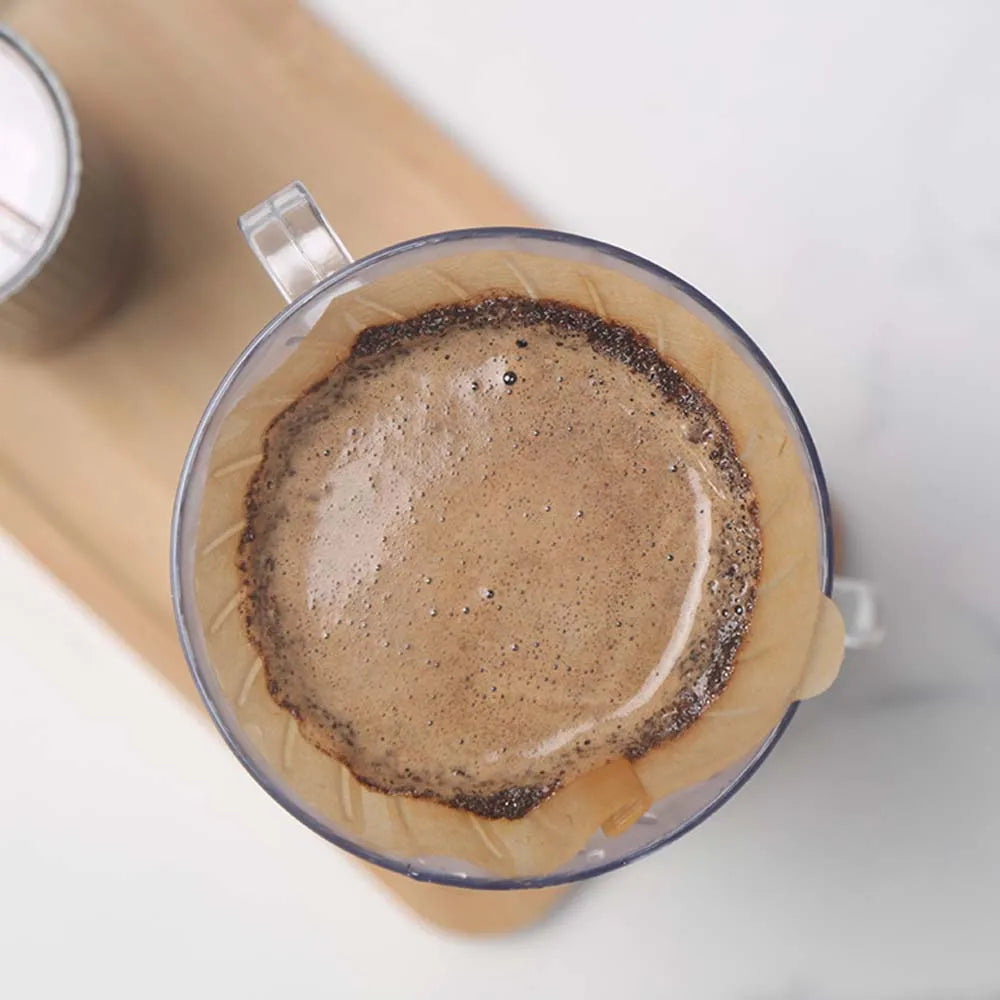 Reusable Coffee Dripper Resin Coffee Filter for Pour Over Barista Coffee Brewing Coffee Funnel Filter Cup1-2Cups/1-4Cups