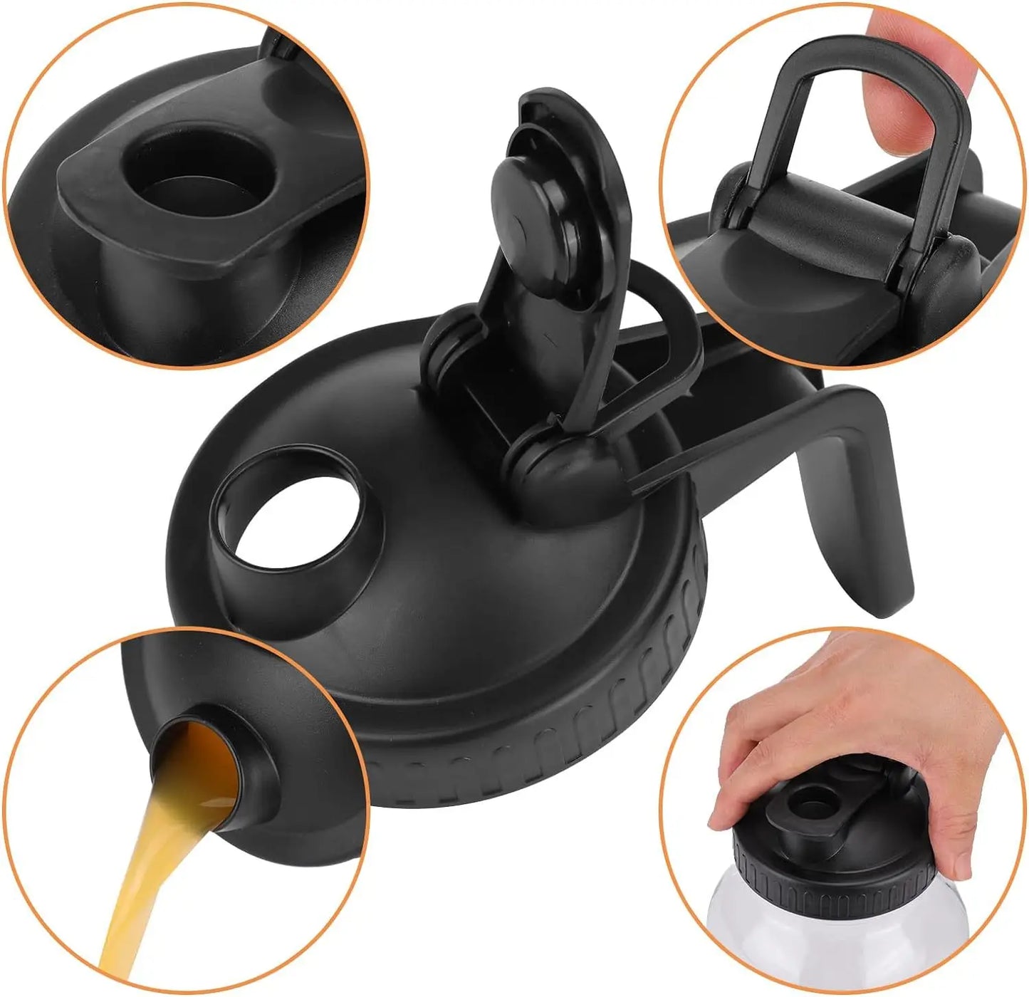 Glass Mason Jar Pitcher with Lid Wide Mouth,32/64oz Cold Brew Coffee Pot Water Bottle Iced Tea Dispenser,Beverage Glass Bottle