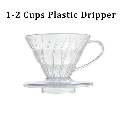 Reusable Coffee Dripper Resin Coffee Filter for Pour Over Barista Coffee Brewing Coffee Funnel Filter Cup1-2Cups/1-4Cups