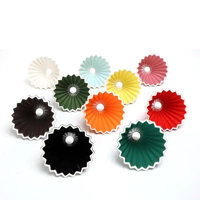 Ceramic Coffee Dripper Pour Over Coffee Maker Handmade Origami Coffee Filter Cup Flower Shape Funnel Drip Cafe Cake Cup Home - Deems