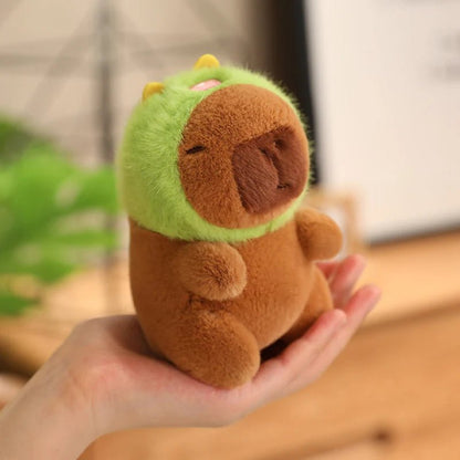Cute Capybara Plush Toy with Hat Simulation Capybara Cosplay Crab Rabbit Cat Doll Small Size Stuffed Animals Bag Pendant Gift - Deems